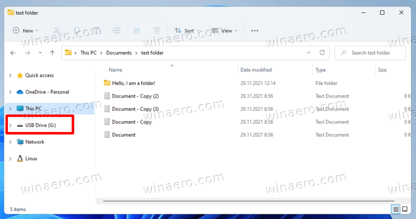 By Default, Removable Drives Appear In Navigation Pane In Windows 11
