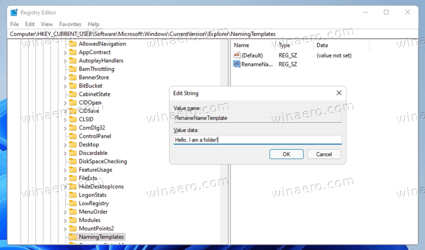 Change Default New Folder Name In Windows 11