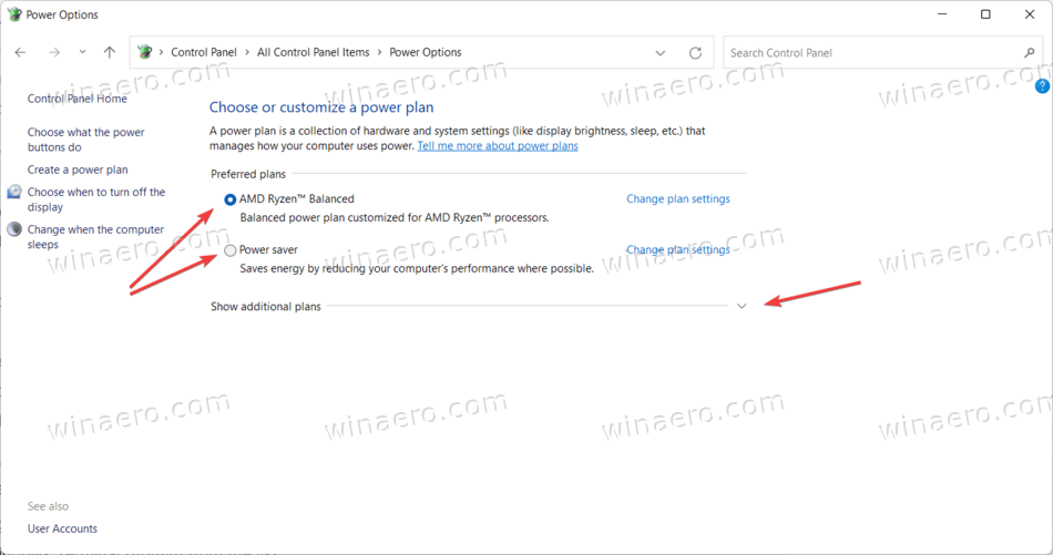 Change Power Plan in Windows 11