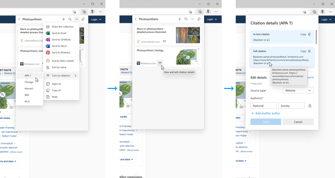 Microsoft is rolling out Citations for Edge in Preview mode