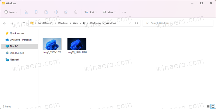 Find Default Wallpapers In Windows 11