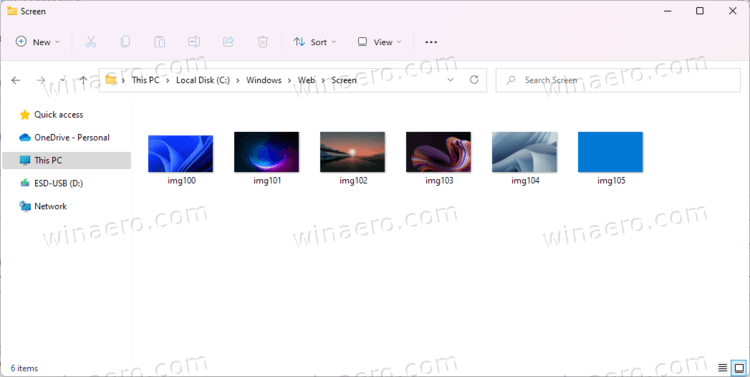 Lock screen wallpapers in Windows 11