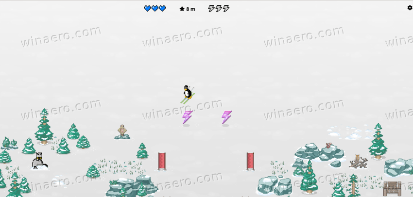 Linux Edge Tux In Surf Game