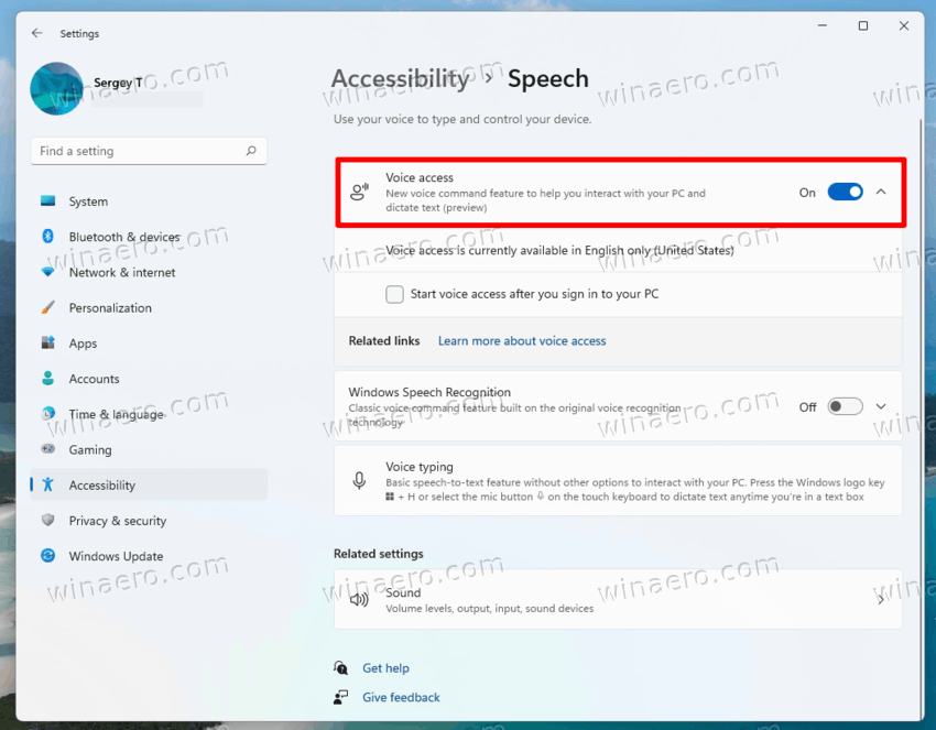 How to Enable Voice Access in Windows 11