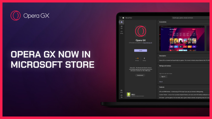 Opera GX Available In The Microsoft Store