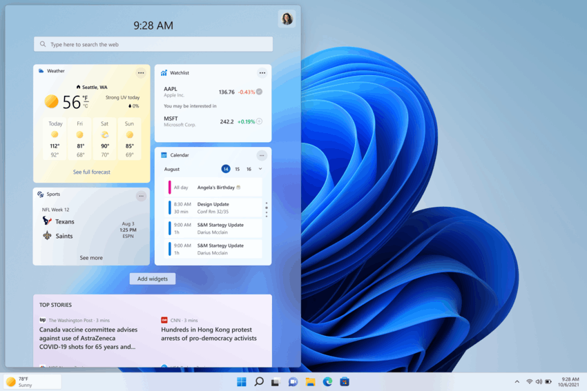 Windows 11 B22518 Weather 2