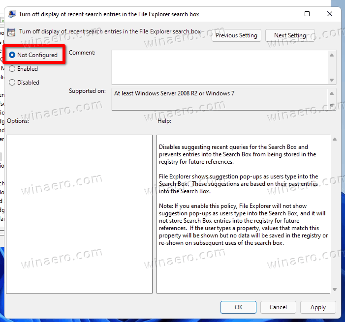 Windows 11 Disable Web Search