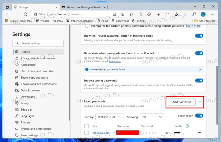 Manage Saved Passwords In Microsoft Edge Images