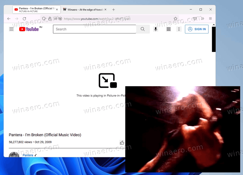 Improved Picture In Picture Mode In Firefox