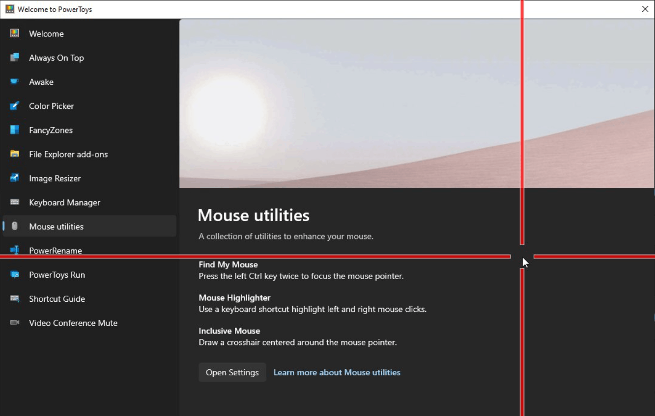Inclusive Mouse Feature In PowerToys