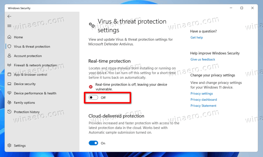 Temporarily Disable Microsoft Defender In Windows 11