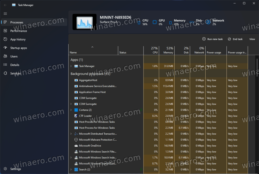 Windows 11 New Task Manager 1