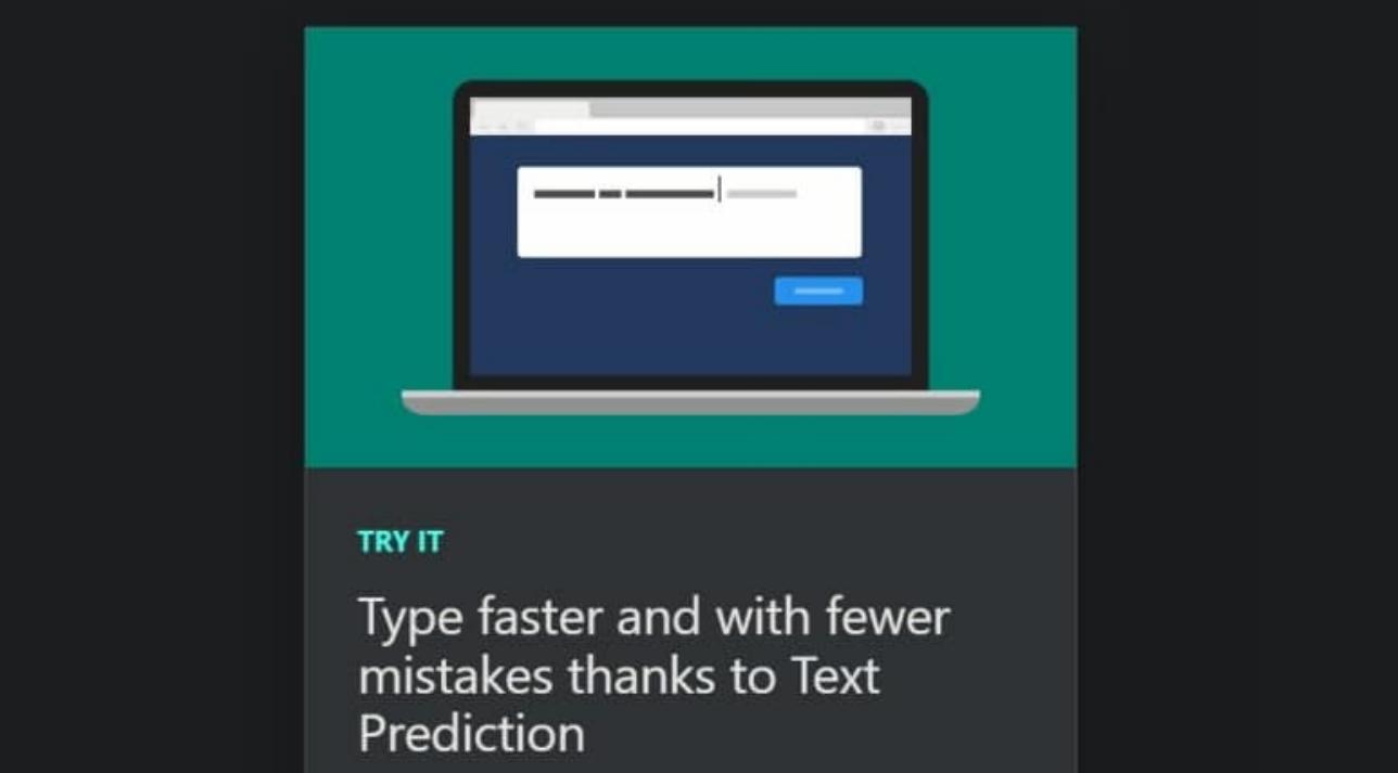 Edge Text Predictions Banner