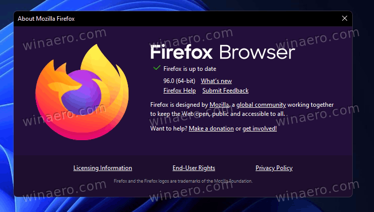 Whats New In Firefox 96