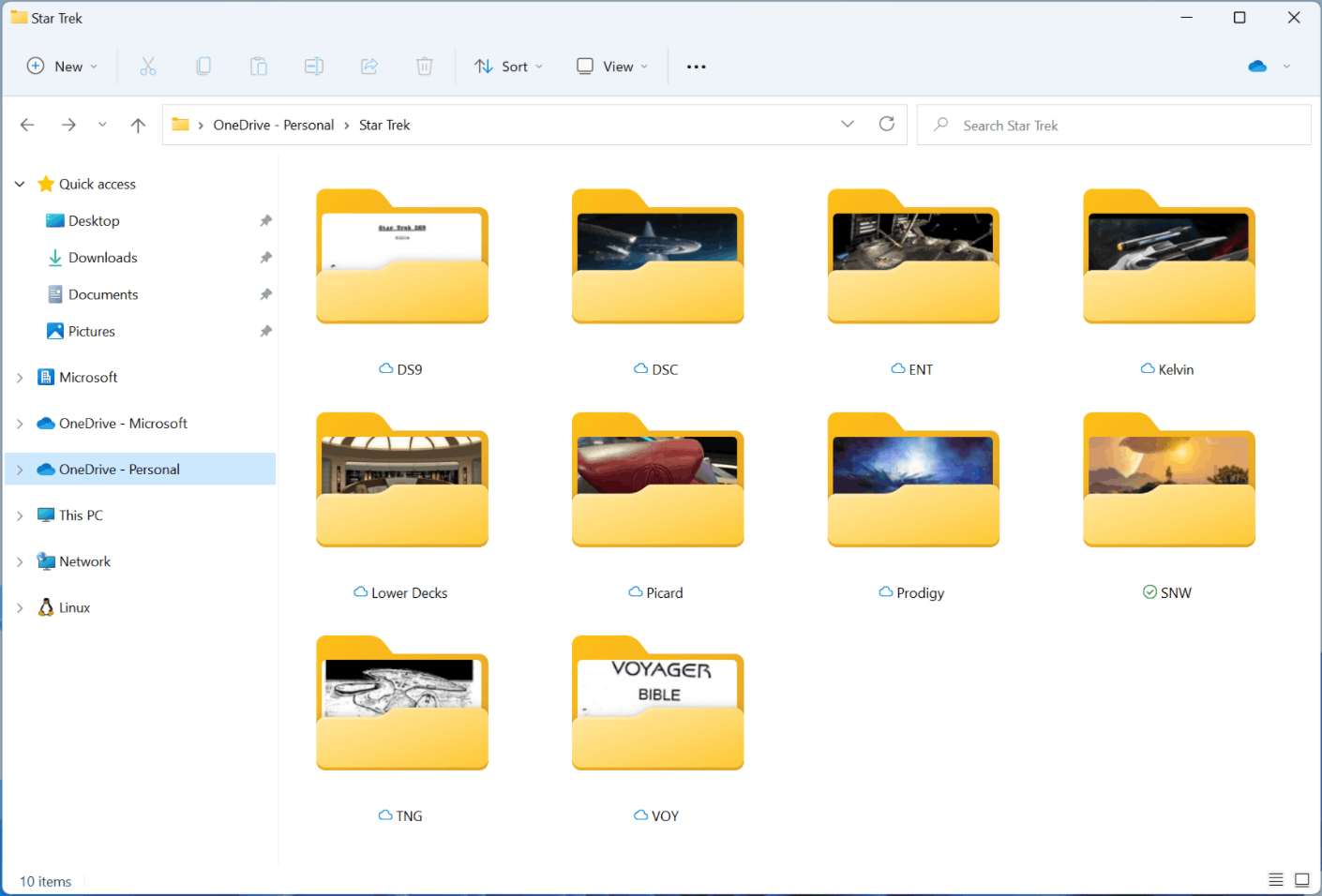 Folder Content Preview