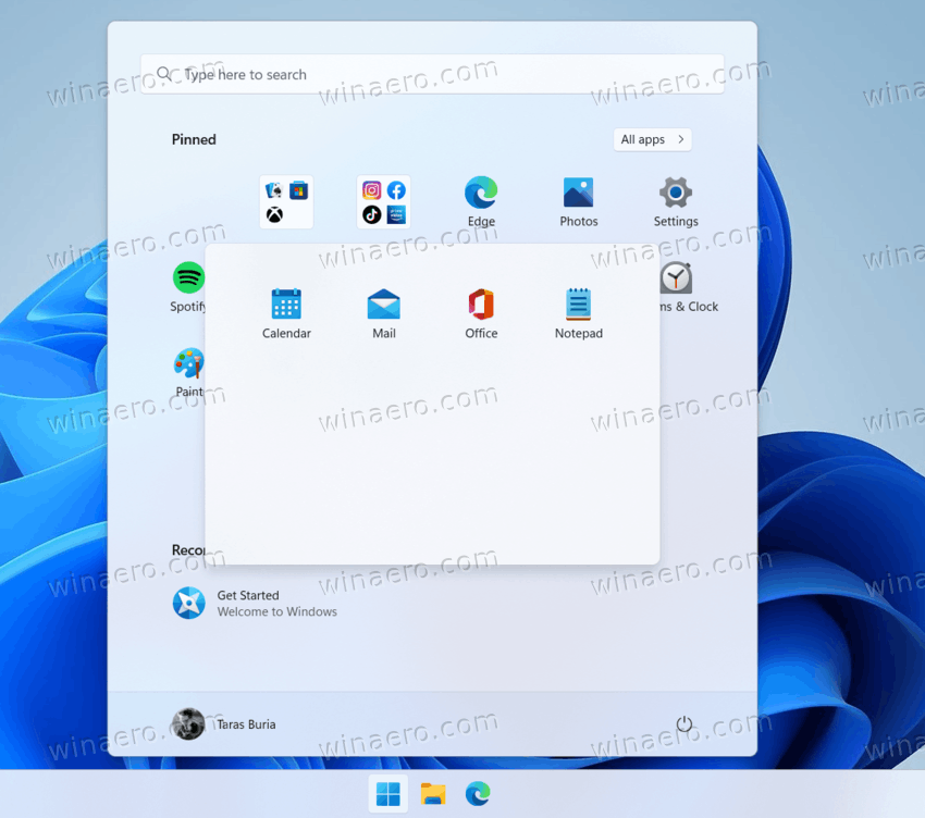 Windows 11 Start Menu Folders 01