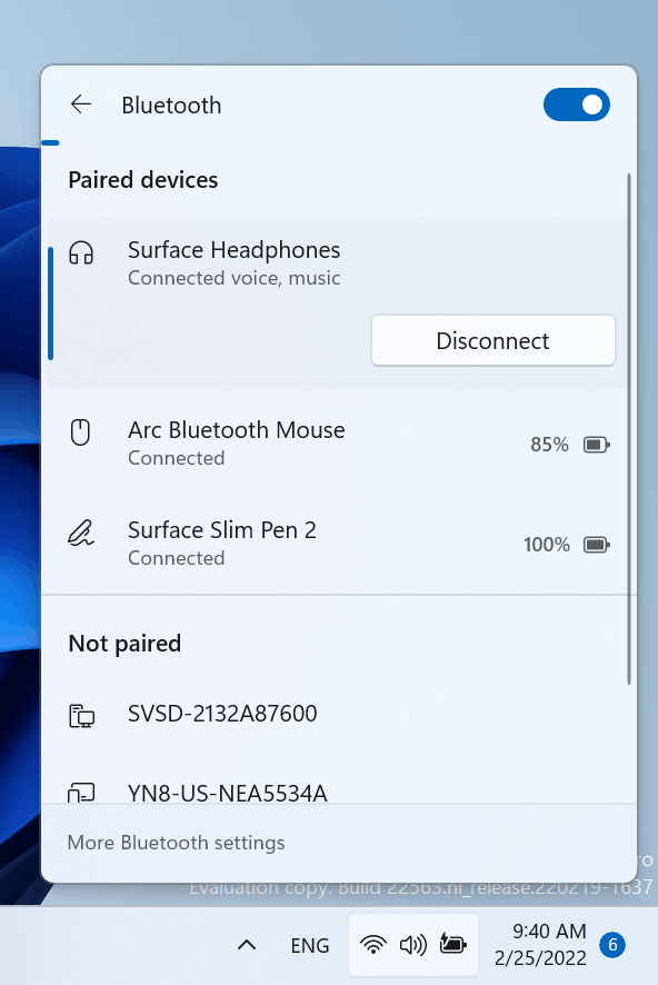 Windows 11 Bluetooth Devices In Quck Actions