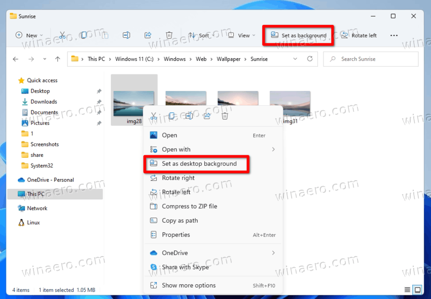 How to change wallpaper in Windows 11 without activation