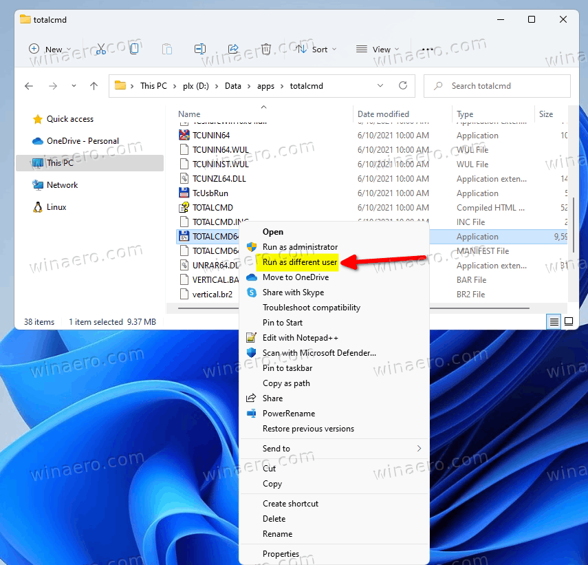 Windows 11 Run As Different User