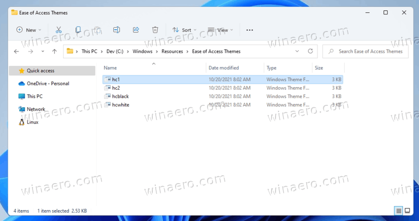 Apply A High Contrast Theme From File Explorer