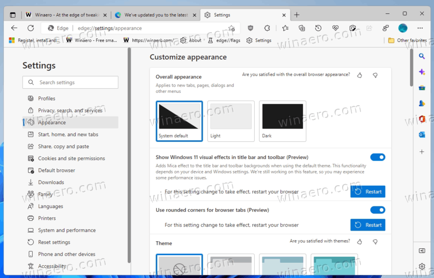 Microsoft Edge Re Adds Rounded Corners To Tabs On Windows Vrogue