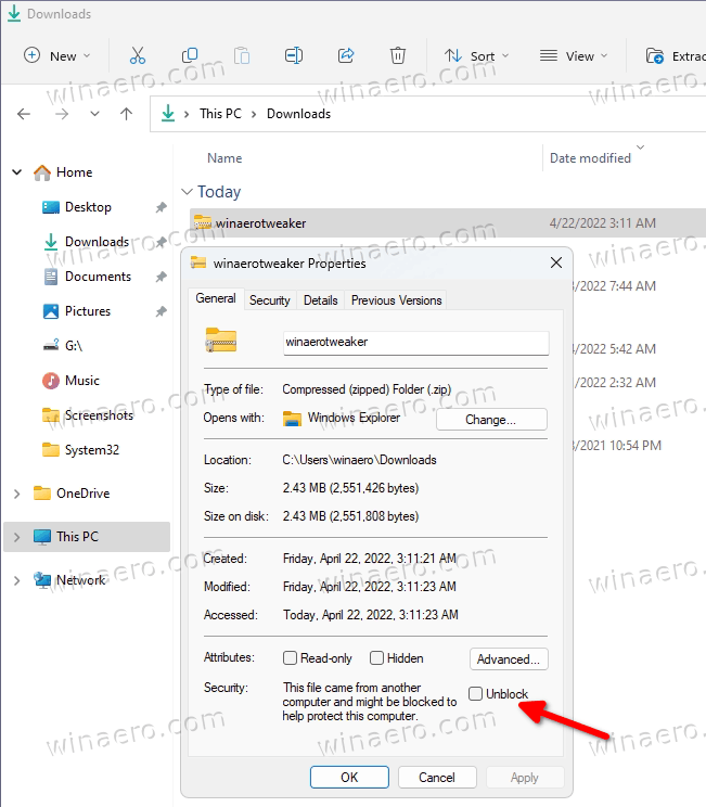 How to Unblock Files Downloaded from the Internet in Windows 11