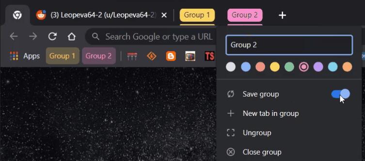 Tab Saving Option In Chrome