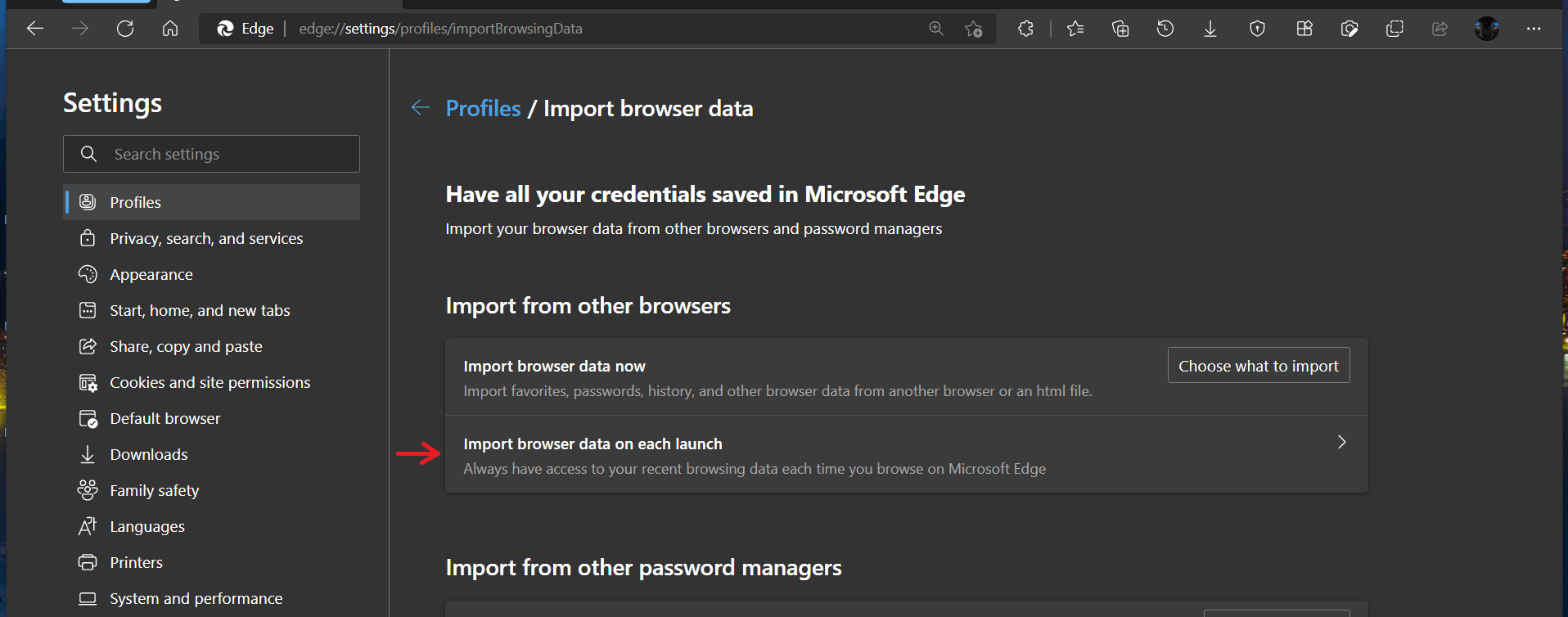 Edge Import Data From Other Browsers On Launch