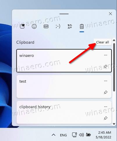 Windows 11 Clear Clipboard History