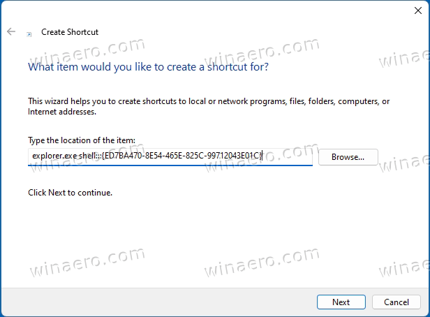 create the All Tasks shortcut in Windows 11