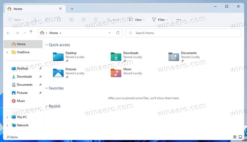 File Explorer with Tabs in Windows 11 Build 22621.160