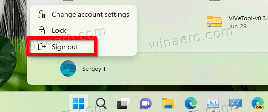 Windows 11 Sign Out From Start Menu
