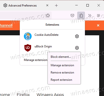 How to add an Extension button to the Firefox toolbar