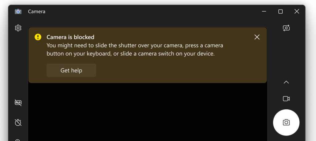 Is an app using the camera now Windows 11?