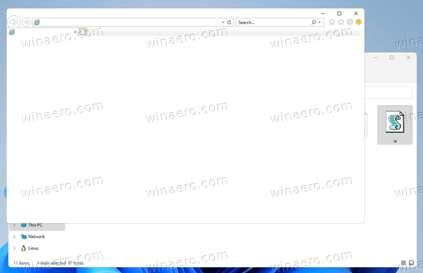 Windows 11 Open Internet Explorer