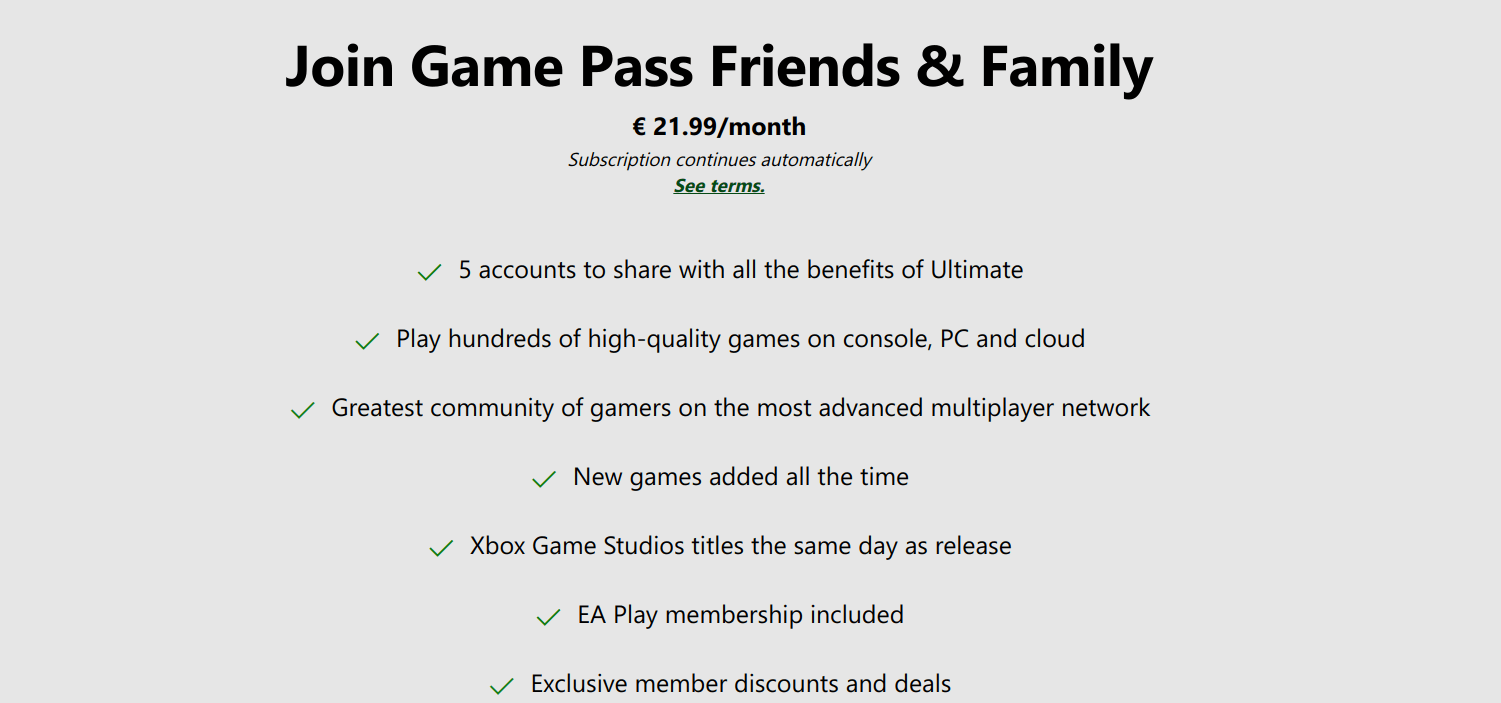 Xbox Friends And Family Official