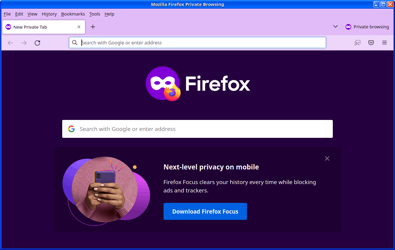 Firefox New Private Window Style