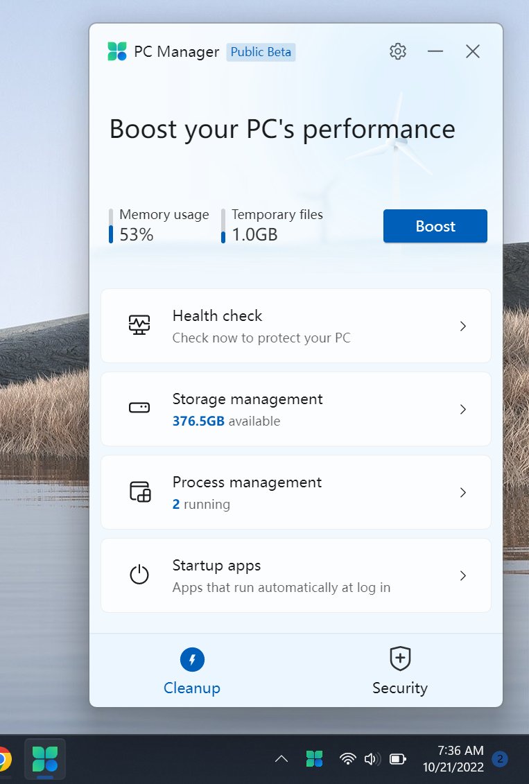 instaling PC Manager 3.8.2.0