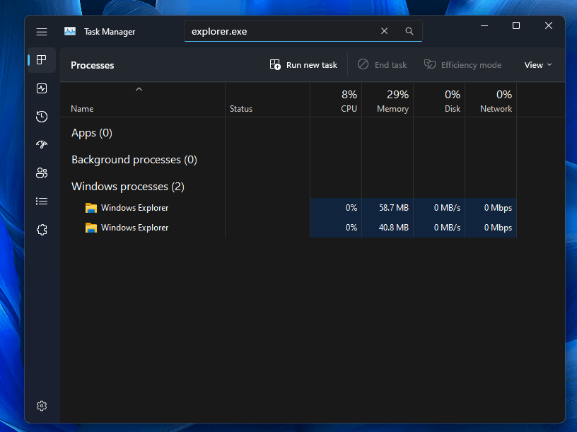 Search Box In Task Manager 1 