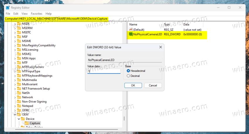 Enable Camera Notification in Windows 11