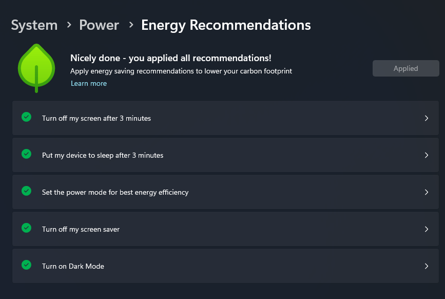 Windows 11 Energy Recommendations Page 03