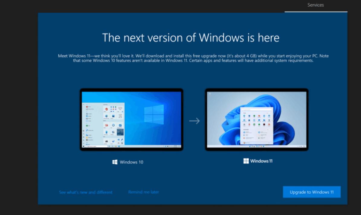 Upgrade para o Windows 11