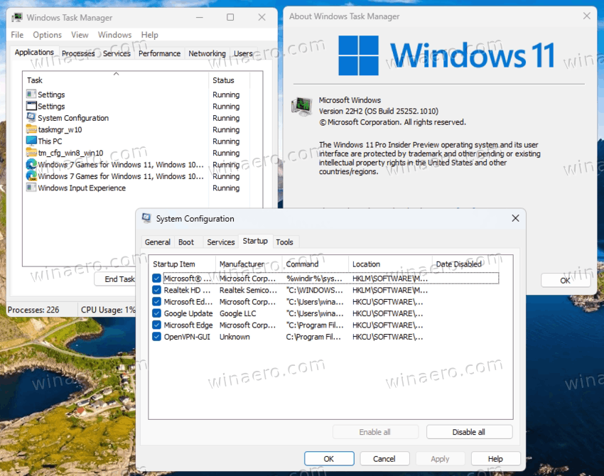 Classic Windows 7 Task Manager for Windows 11