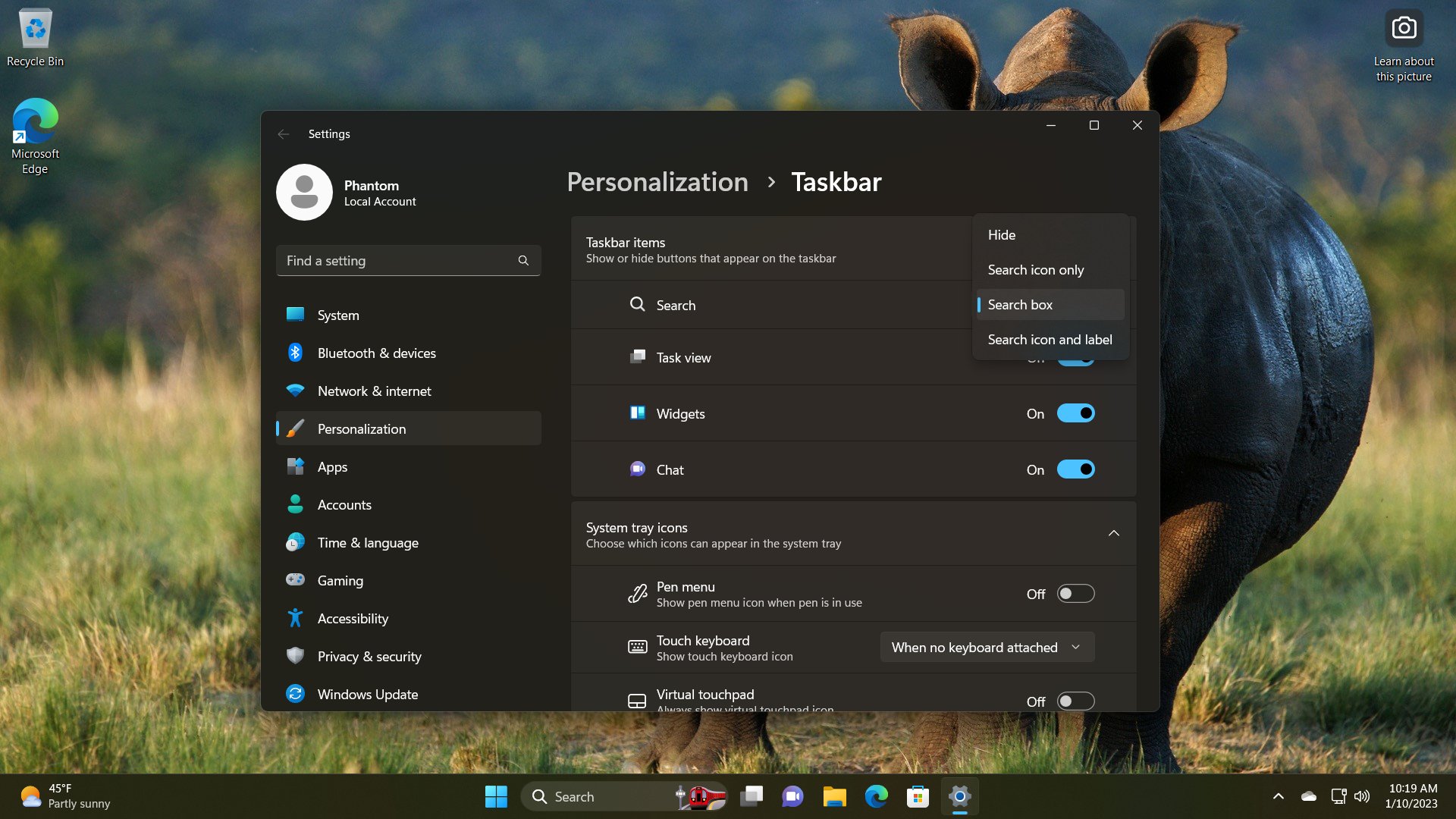 Windows 11 Taskbar Options For Search