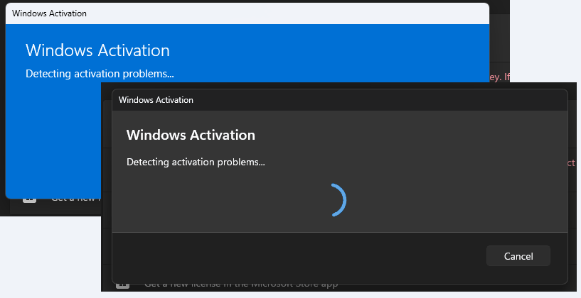 Following the Windows 11 activation dialog, its troubleshooter has also got a new design