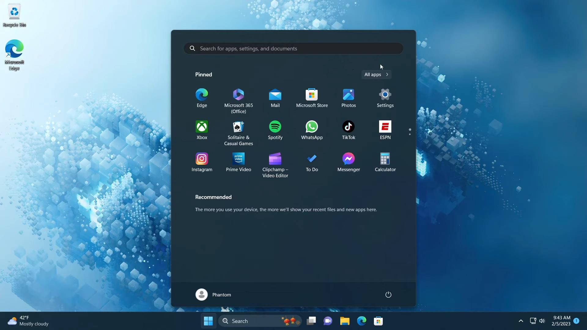 Rounder search box in the Start menu