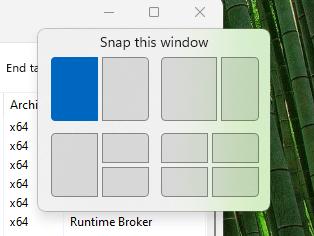 The variant with the "Snap this window" title