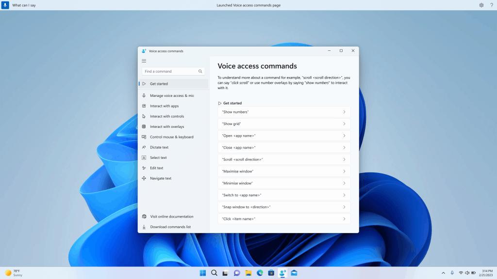 Build 25309 Redesigned In App Help Page In Voice Access