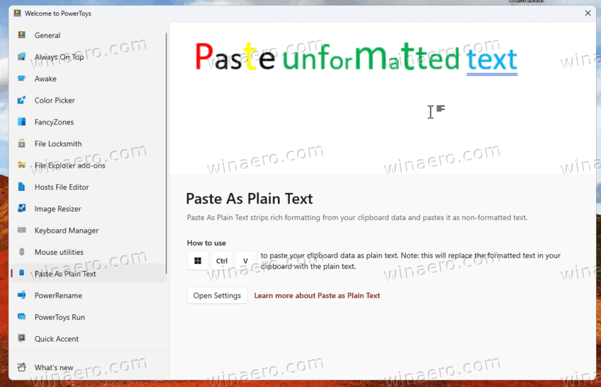 Paste As Plain Text