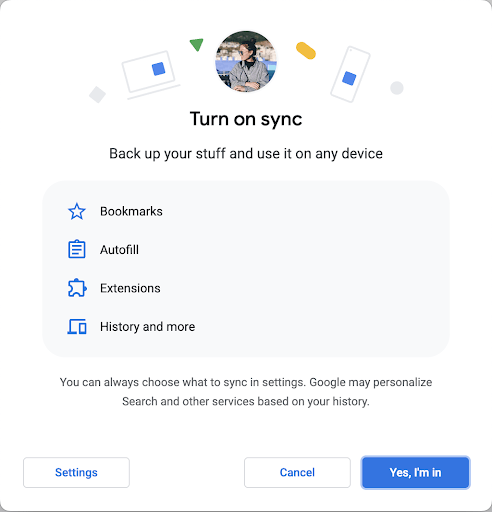Sync Welcome Page